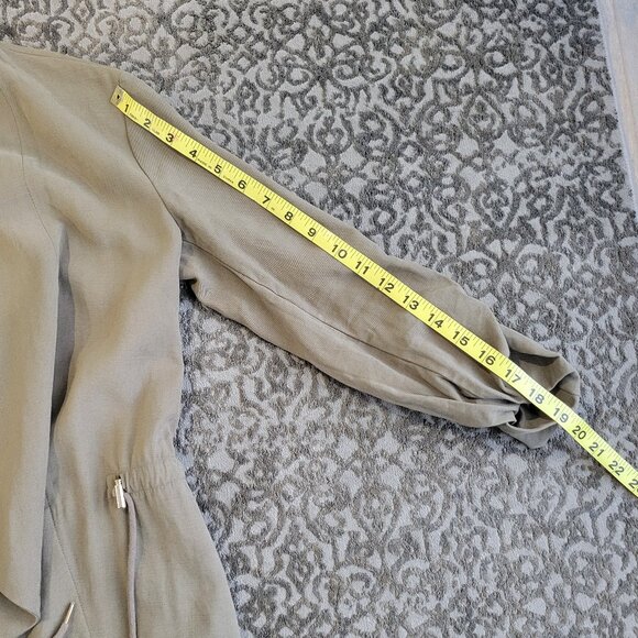 Zara Open Front Green Women's Draped Jacket Size S - Picture 9 of 9